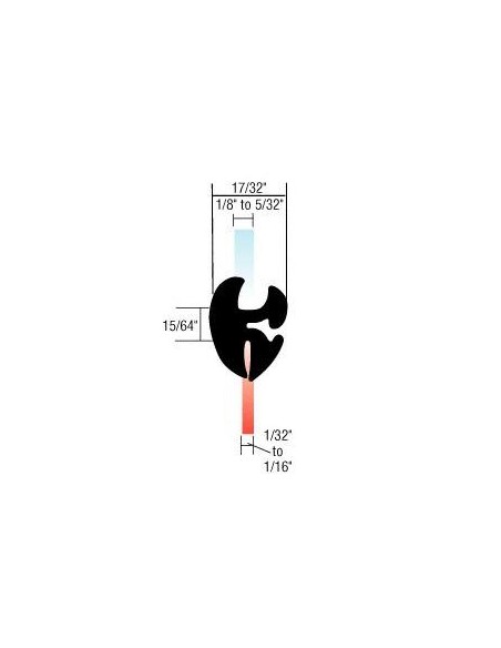 Marvel Locking Gasket for 1/8" Glass